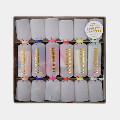 Hooray! Confetti Crackers - Set of 6