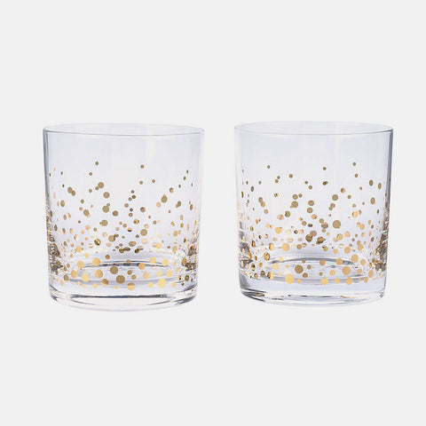Gold Confetti Tumblers - Set of 2