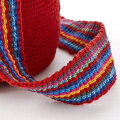 Drawstring Pom Pom Crochet Purse