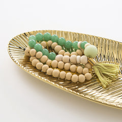 Gold Ceramic Feather Tray