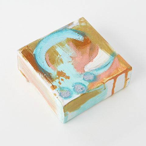 Golden Cube Art Canvas