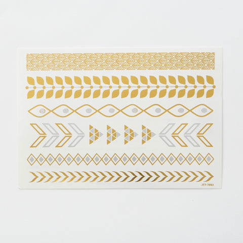 Leaves + Arrows Tattoos - Set of 17