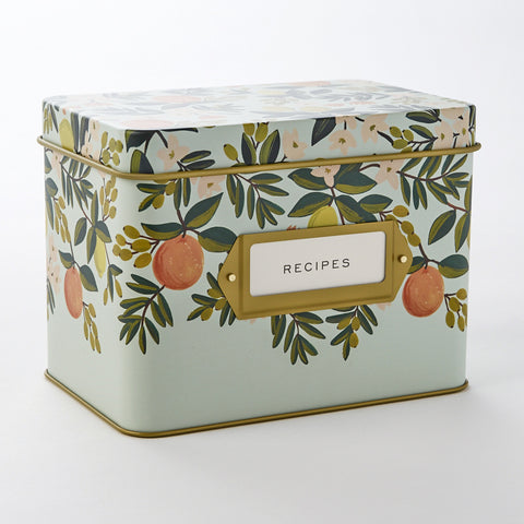 Citrus Floral Recipe Box & Cards
