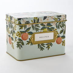 Citrus Floral Recipe Box & Cards