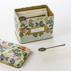 Citrus Floral Recipe Box & Cards
