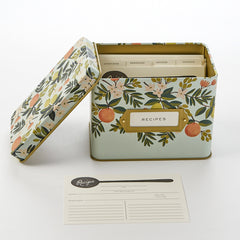 Citrus Floral Recipe Box & Cards