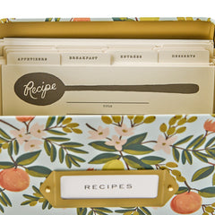Citrus Floral Recipe Box & Cards