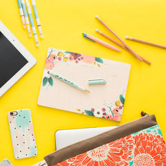 Pink Floral Weekly Desk Pad