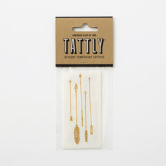 Gold Arrow Tattoos - Set of 2