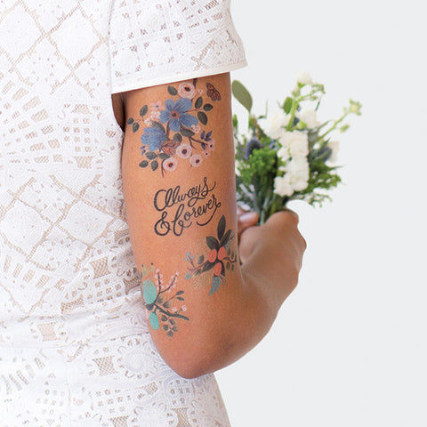 Lovely Floral Tattoos - Set of 8