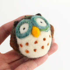 Needle Felting Owl Ornament Kit