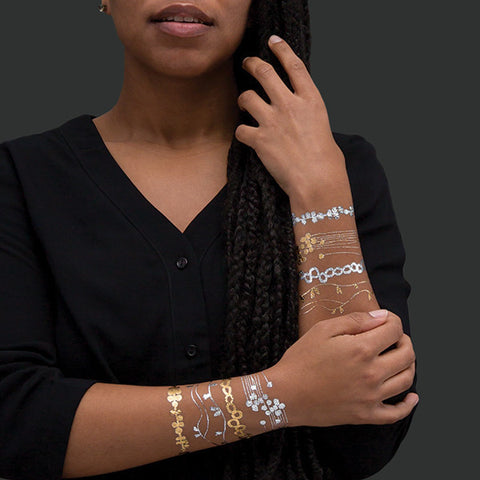 Brilliant Bracelet Tattoos - Set of 8